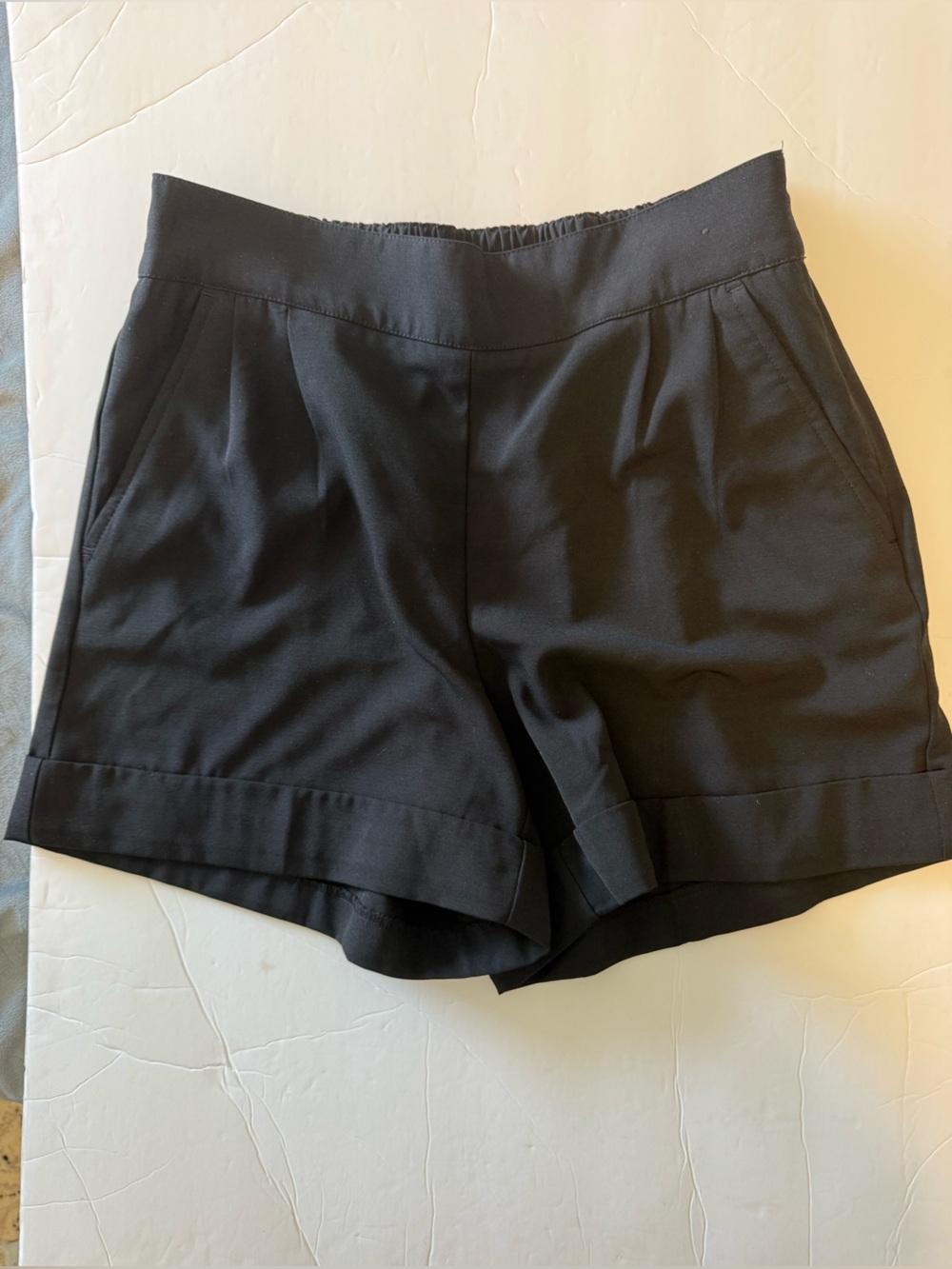 High-Waist Black Women's Dress Shorts Size 6